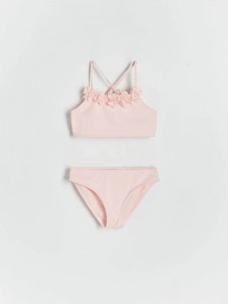 Reserved - Dwuczęściowy kostium kąpielowy - pastelowy róż