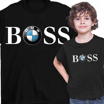 T-shirt Koszulka Boss Bmw Dla Dziecka Czarna Rozmiar 152 158