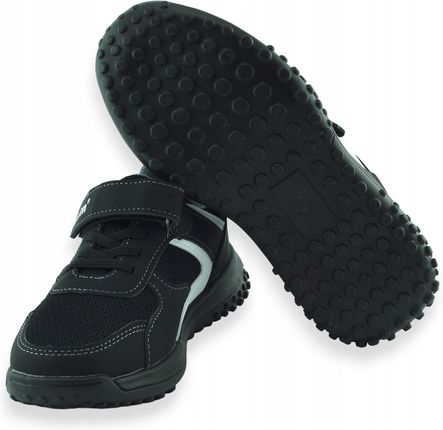 Chłopięce buty sportowe do szkoły czarno białe Axim skórzana wkładka r.35