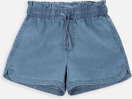 Krótkie spodenki niebieskie jeansowe wiązaniem w pasie