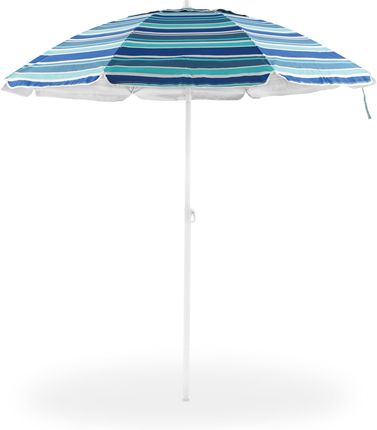 Tadar Parasol Ogrodowy Plażowy Łamany Poliestrowy 200cm Niebieski