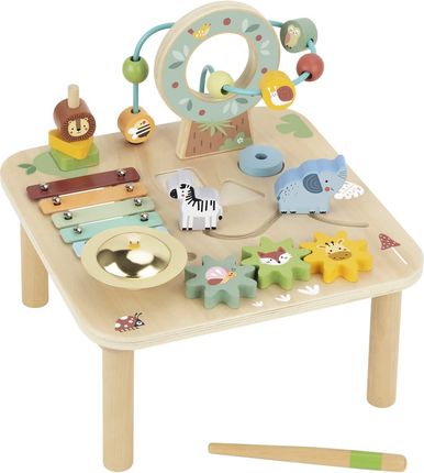 Tooky Toy Drewniany Stolik Aktywności Cymbałki Montessori