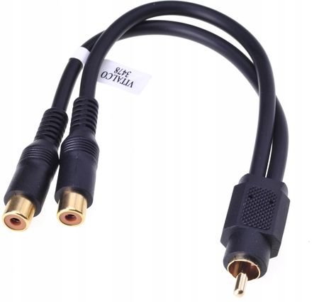 Vitalco Rozgałęźnik Rca (Cinch) Wt/2Xgn.Rca Na Kablu Gold