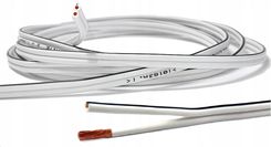 Bitner Kabel Przewód Głośnikowy 2X2,5Mm Czysta Miedź Ofc Biała Izolacja Polski