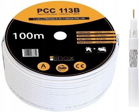 Libox Kabel Przewód Koncentryczny Antenowy Pcc113B 5M