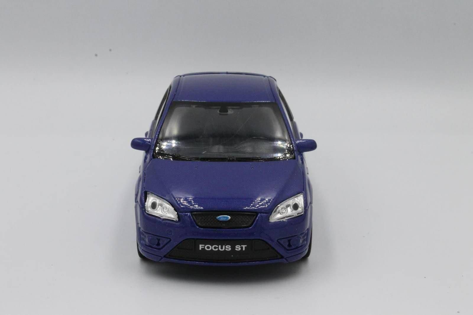 Welly Ford Focus St MK2 3 portes 2009 1/34-1/39 Metal Modèle Auto Die Cast Bleu