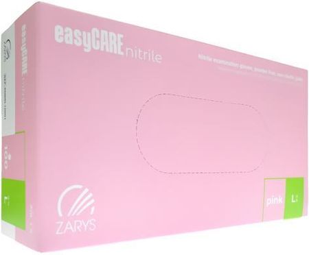 Zarys Easycare Rękawice Nitrylowe Bezpudrowe Różowe 100szt. L