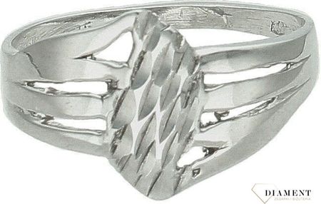 Srebrny pierścionek damski 925 z łezką rozmiar 19