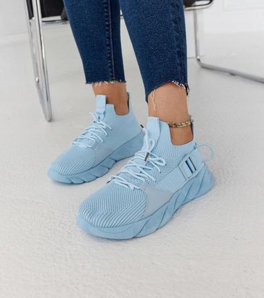 Sportowe buty damskie niebieskie lekkie materiałowe 28128 rozmiar 39