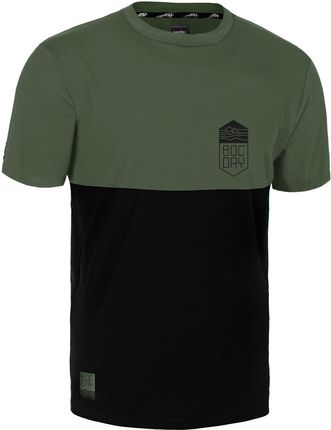 Rocday Koszulka Kolarska Z Krótkim Rękawem - Double V2 - Czarny/Zielony