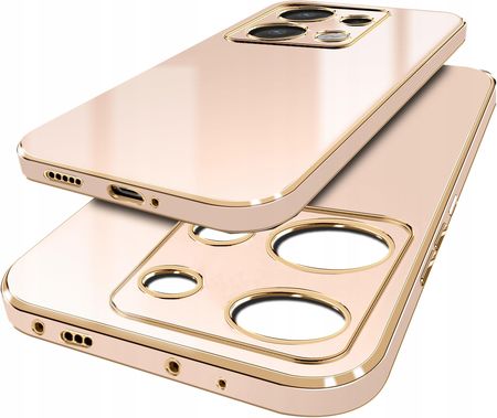 Case Etui Do Xiaomi Redmi Note 13 Pro 5G Glamour Luxury Gold Szkło Szybka