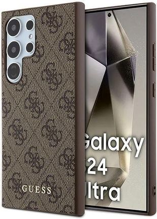 Guess Guhcs24Lg4Gfbr S24 Ultra S928 Brązowy Brown Hardcase 4G Metal Gold Logo