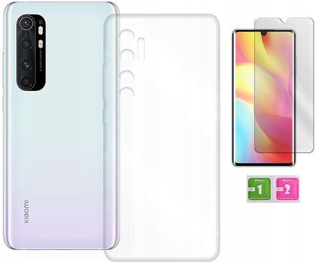 Martech Etui Silikonowe 2Mm Do Xiaomi Mi Note 10 Lite Przezroczyste Case Szkło 9H
