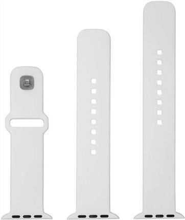 Fixed Silikonowy Pasek Silicone Strap Do Apple Watch 45 44 42 Mm Biały