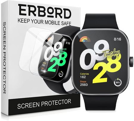 Erbord 2X Szkło Hartowane Do Xiaomi Redmi Watch 4 Szybka Zestaw Instalacyjny