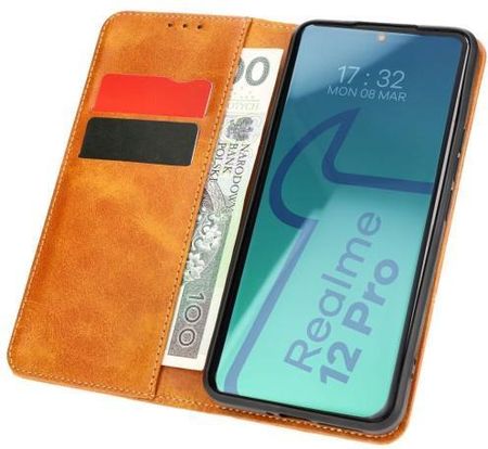 Bizon Etui Case Pocket Pro Do Realme 12 Brązowe