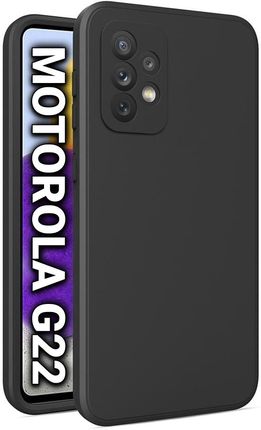 Atrax Etui Silikonowe Z Mikrofibrą Do Motorola G22 Czarny Case Pokrowiec