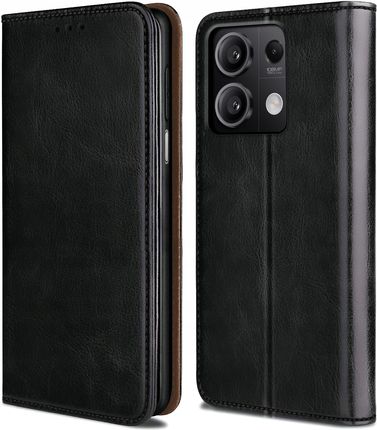 Krainagsm Etui Do Xiaomi Redmi Note 13 5G Skórzane Portfel Magnetyczne Szkło 9H