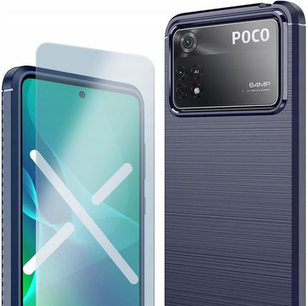 Erbord Pancerne Etui Karbon Case Do Poco X4 Pro 5G Szkło