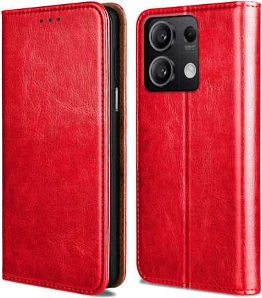 Krainagsm Etui Do Xiaomi Redmi Note 13 Pro 5G Skórzane Portfel Magnetyczne Szkło 9H