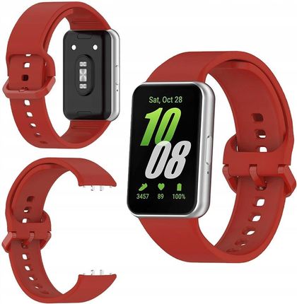 Bizon Pasek Strap Watch Silicone Do Galaxy Fit 3 Czerwony