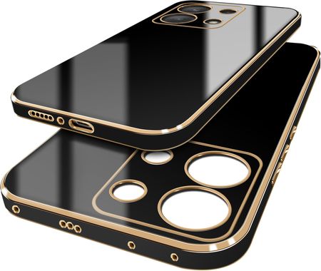Krainagsm Etui Do Xiaomi Redmi Note 13 Pro 4G Gold Glamour Szkło Ochronne 9H
