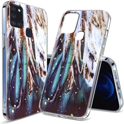 Itel Etui Do Samsung Galaxy A21S Glamour Silikon Glitter Brokatowe Case Szkło