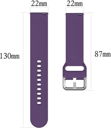 Bizon Pasek Strap Watch Silicone Pro Do Xiaomi 2 Fioletowy - zdjęcie 2