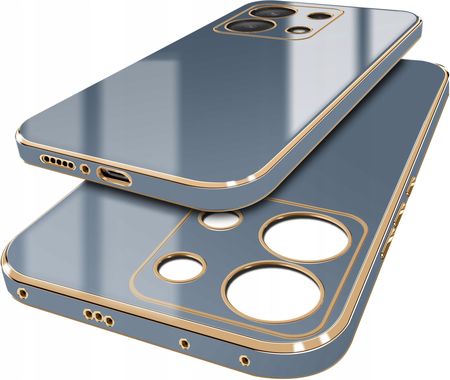 Krainagsm Etui Do Xiaomi Redmi Note 13 4G Gold Glamour Szkło Ochronne 9H