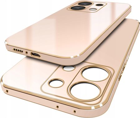 Krainagsm Etui Do Xiaomi Redmi Note 13 Pro 5G Gold Glamour Szkło Ochronne 9H