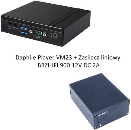 Daphile Player VM23 Odtwarzacz sieciowy streamer audio - Daphile Player VM23 z zasilaczem liniowym BRZHIFI 900 12V