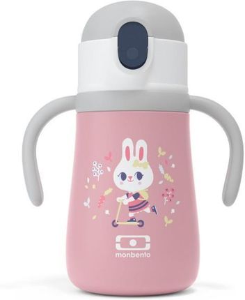Monbento Stram Bunny 0,36L Różowa Termos Butelka Termiczna Ze Stali Nierdzewnej
