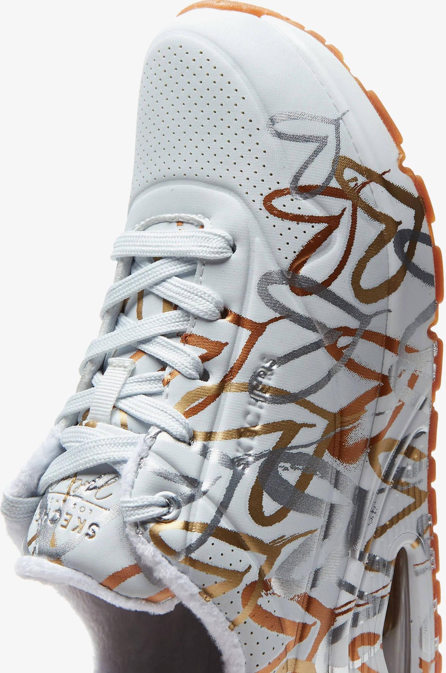 Sneakersy damskie Skechers X Jgoldcrown Uno - Metallic Love buty serduszka  (155523-WTGD) - Ceny i opinie - Ceneo.pl