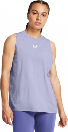 Damski top z nadrukiem Under Armour Off Campus Muscle Tank - fioletowy