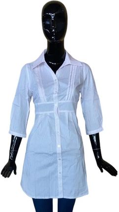 Sukienka koszulowa w paski - Cars Jeans - biało-różowa Rozmiary Confection: 38