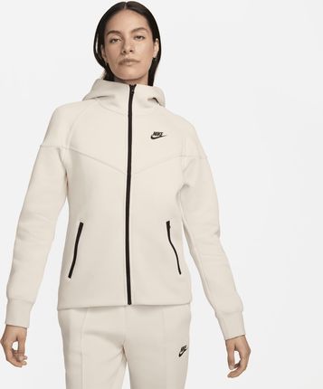 Damska bluza z kapturem i zamkiem na całej długości Nike Sportswear Tech Fleece Windrunner - Brązowy