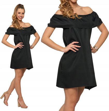 Moraj Krótka Sukienka Hiszpanka 2700-002 czarny L
