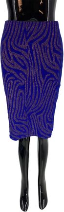 Spódnica damska CKS w kolorze niebieskim z błyszczącym wzorem Rozmiary XS-XXL: 2XS