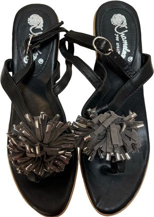 Sandały damskie - czarne Rozmiary BUTÓW: 35