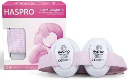 Haspro Nauszniki, Słuchawki Ochronne Przeciwhałasowe Dla Niemowląt I Małych Dzieci - Baby Earmuffs Różowe