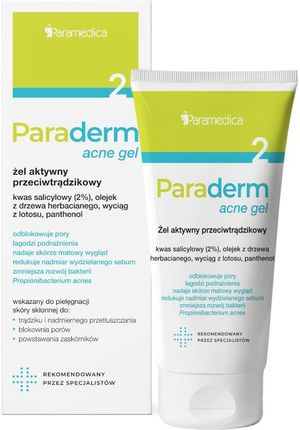 Paramedica Paraderm Acne Gel Żel Aktywny Przeciwtrądzikowy 50G