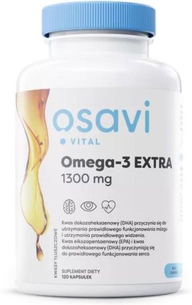 Osavi Omega-3 Extra Molecularly Distilled Smak Cytrynowy 1300Mg 120Kaps