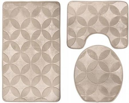 Komplet dywaników łazienkowych 3 elementy wzory