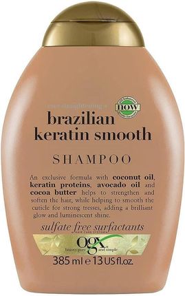 Ogx Ever Straightening + Brazilian Keratin Smooth Shampoo Szampon Wygładzający Z Brazylijską Keratyną 385ml