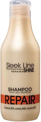 Stapiz Sleek Line Repair Shampoo Szampon Z Jedwabiem Do Włosów Zniszczonych 300ml