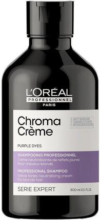 L'Oreal Professionnel Serie Expert Chroma Creme Purple Shampoo Kremowy Szampon Do Neutralizacji Żółtych Tonów Na Włosach Blond 300ml