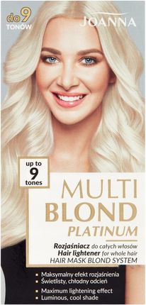 Joanna Multi Blond Platinum Rozjaśniacz Do Całych Włosów Do 9 Tonów