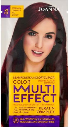 Joanna Multi Effect Color Szamponetka Koloryzująca 06 Wiśniowa Czerwień 35g