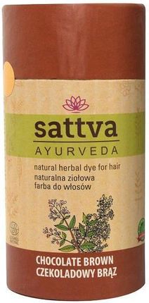 Sattva Natural Herbal Dye For Hair Naturalna Ziołowa Farba Do Włosów Chocolate Brown 150g