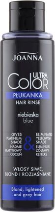 Joanna Ultra Color System Niebieska Płukanka Do Włosów Siwych Blond I Rozjaśnionych 150ml